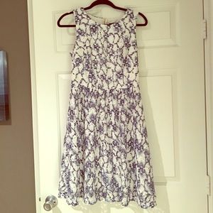 Blue & white lace dress from Bloomingdale’s